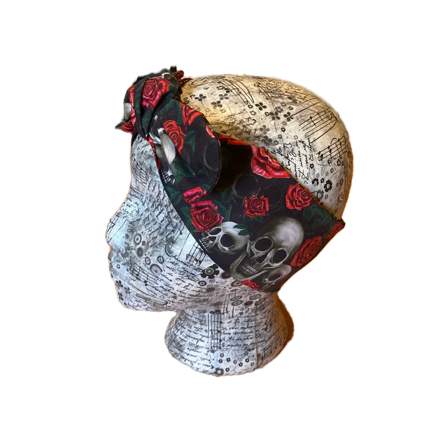 Rose and skull headband