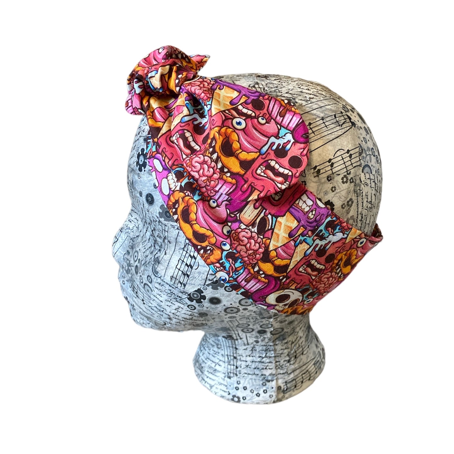 Zombie ice cream self tie headband