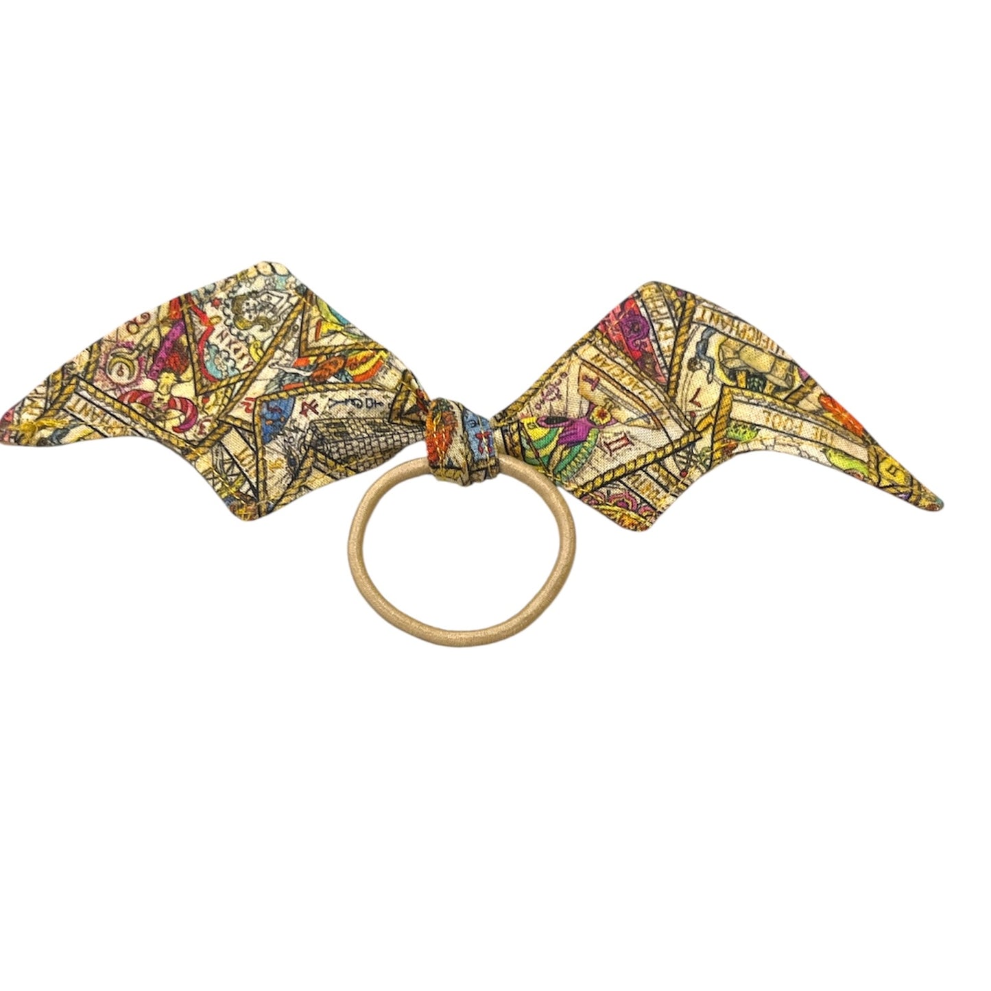 Scrap Summer Patterned Bat bow bobbles