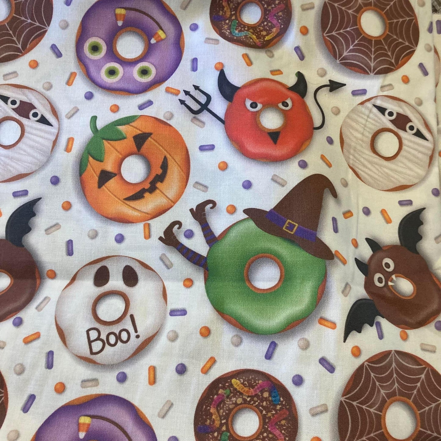 Halloween donut cotton scrunchies