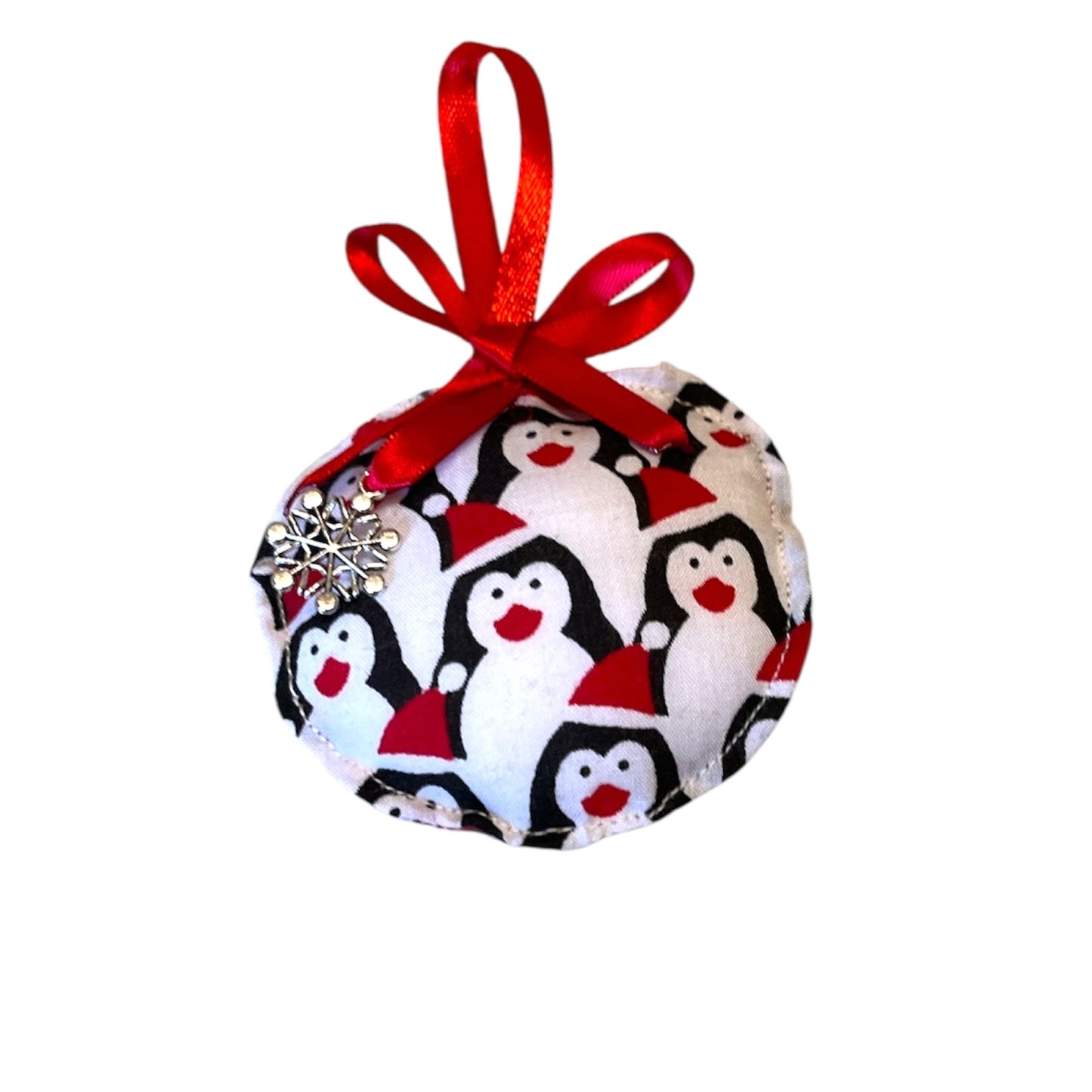 Festive fabric baubles