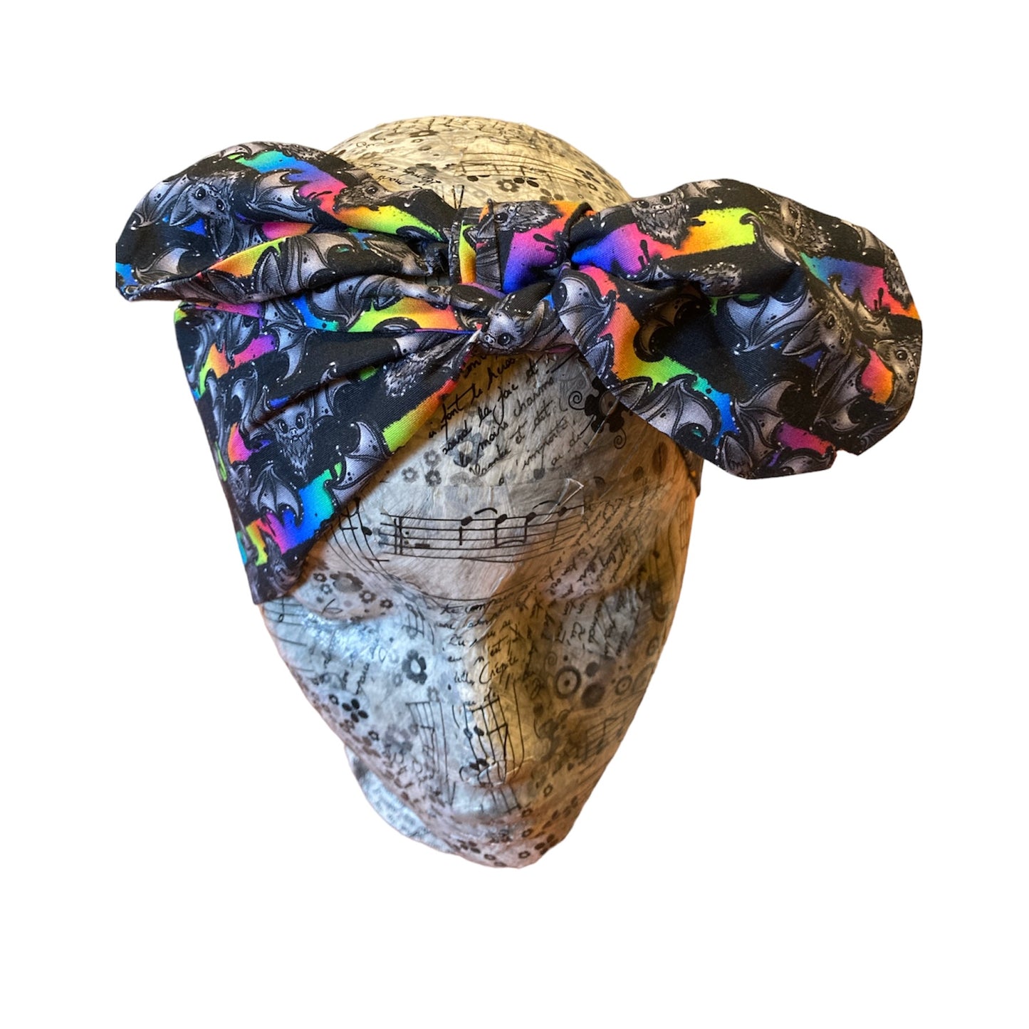 Rainbow stripe Bats headband