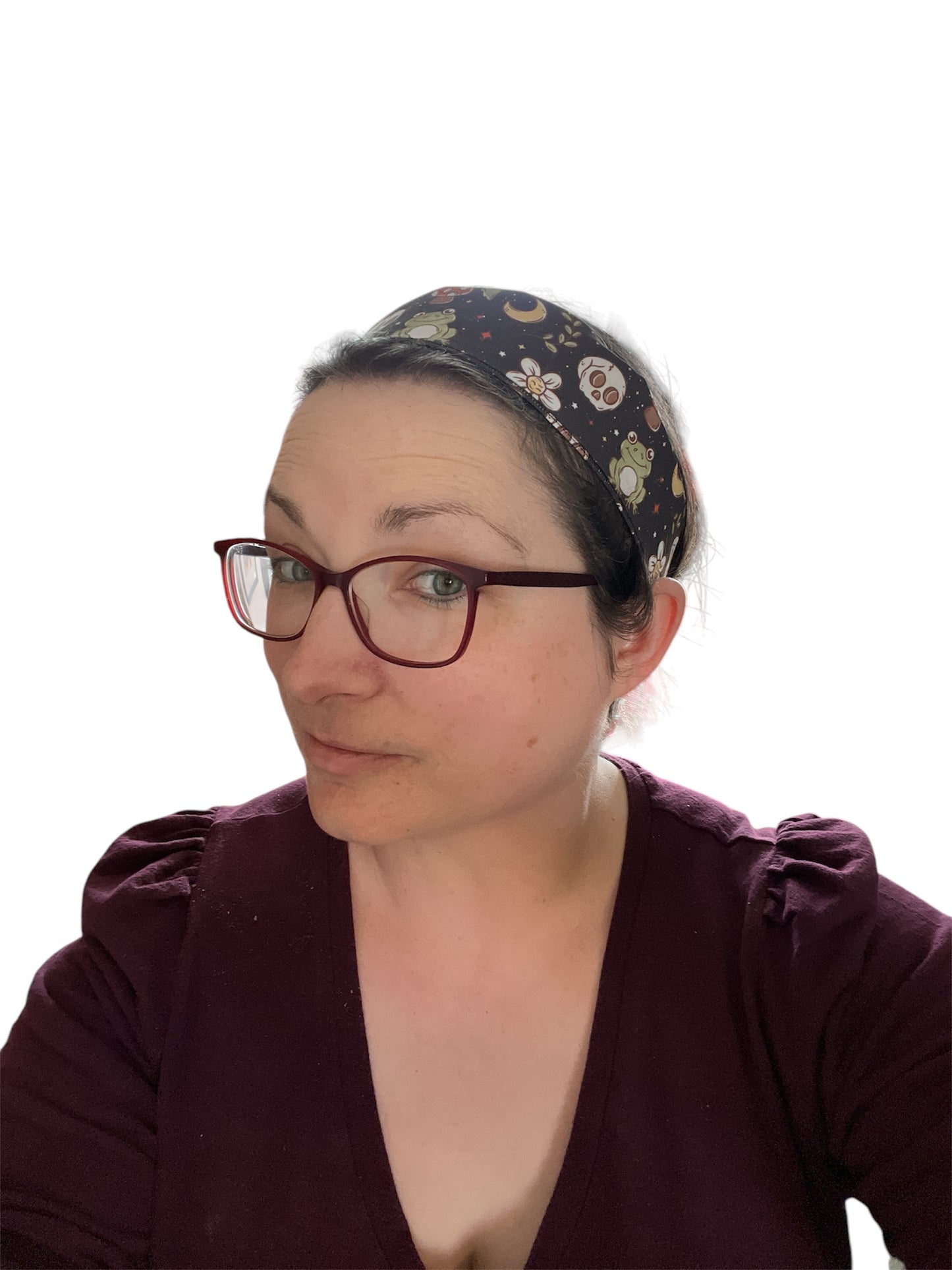 Elasticated headband cottage core frog
