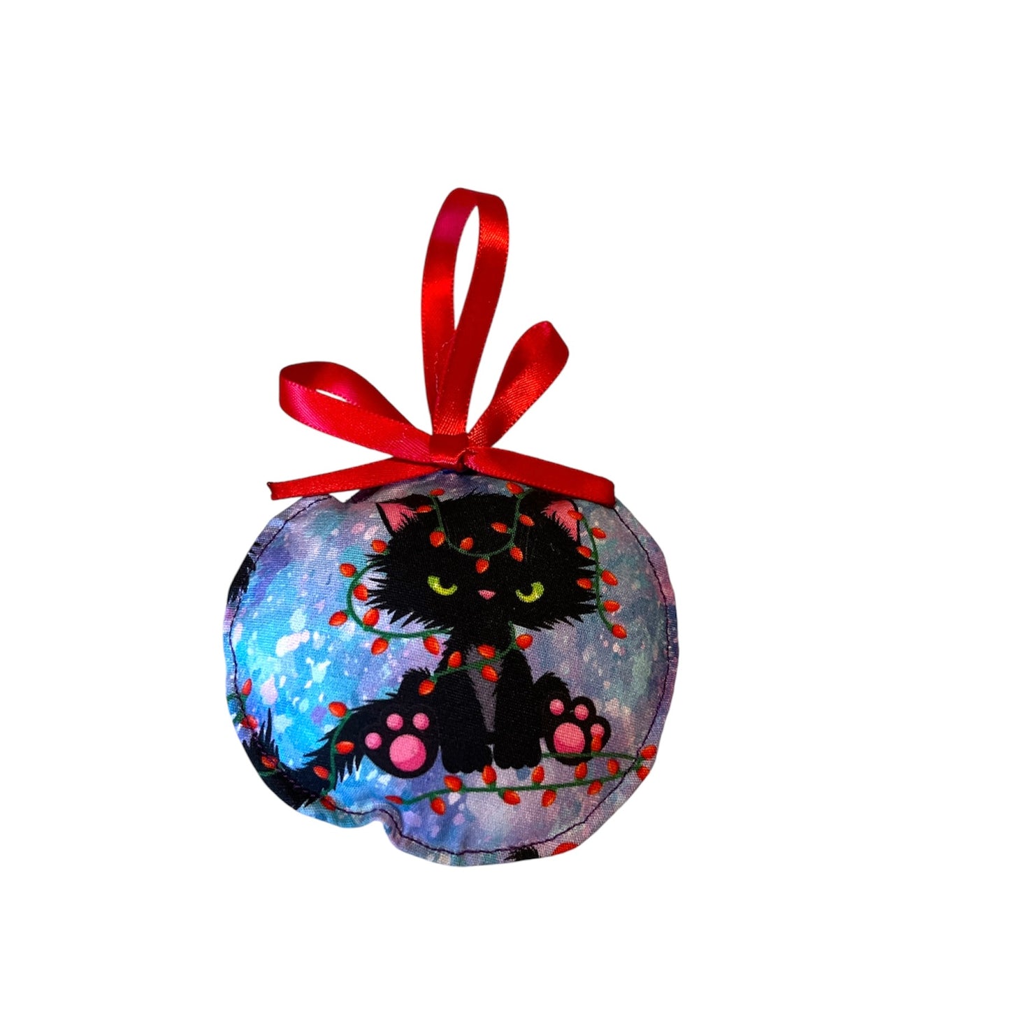 Festive fabric baubles