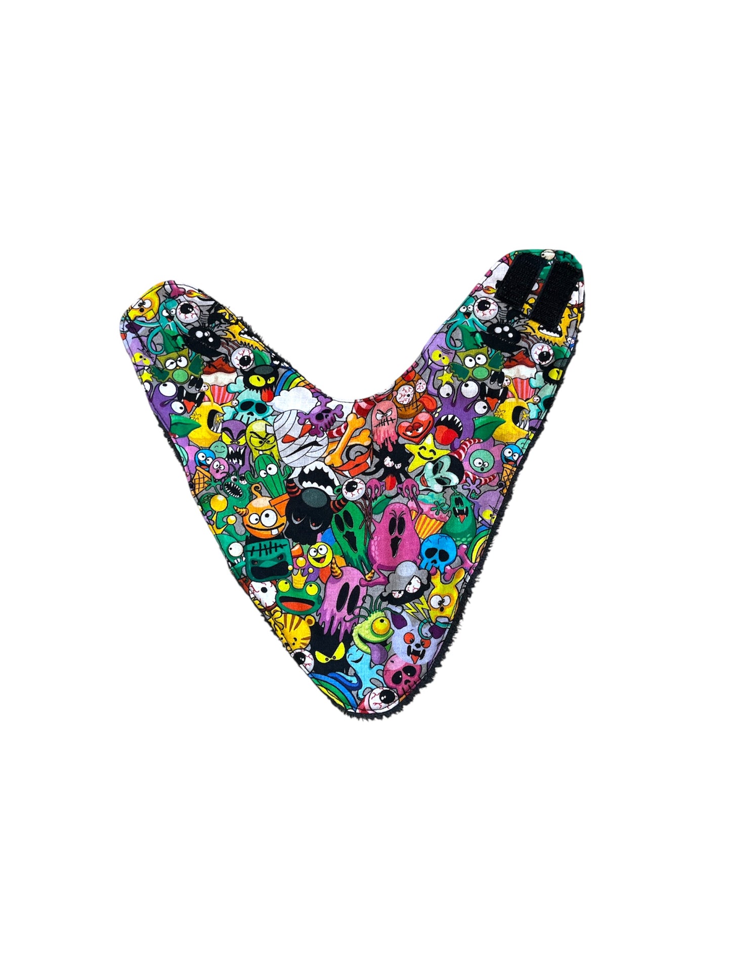 Colourful monsters dribble bib