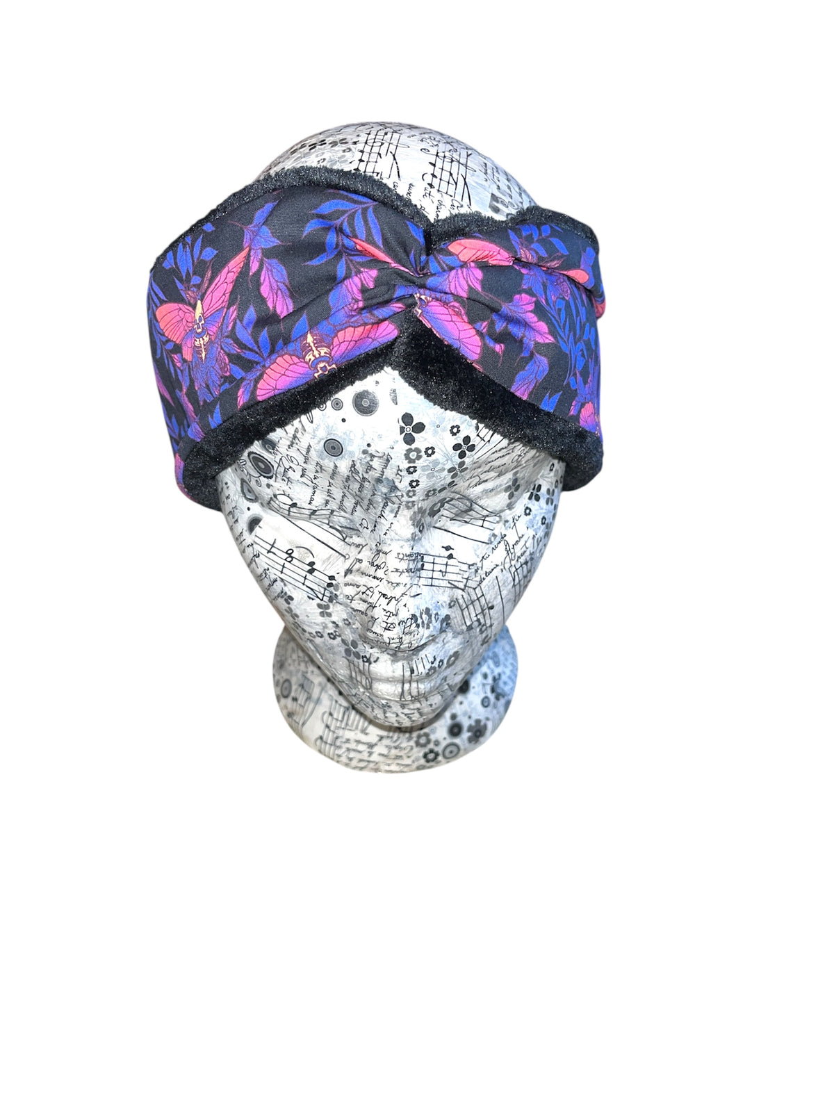 Purple and pink death moth Headwarmer
