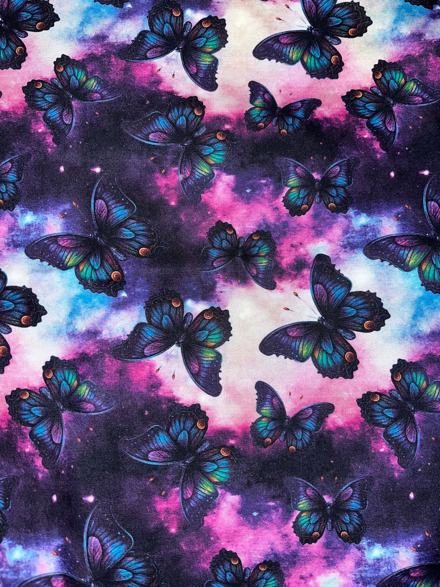 Purple butterfly scrunchies