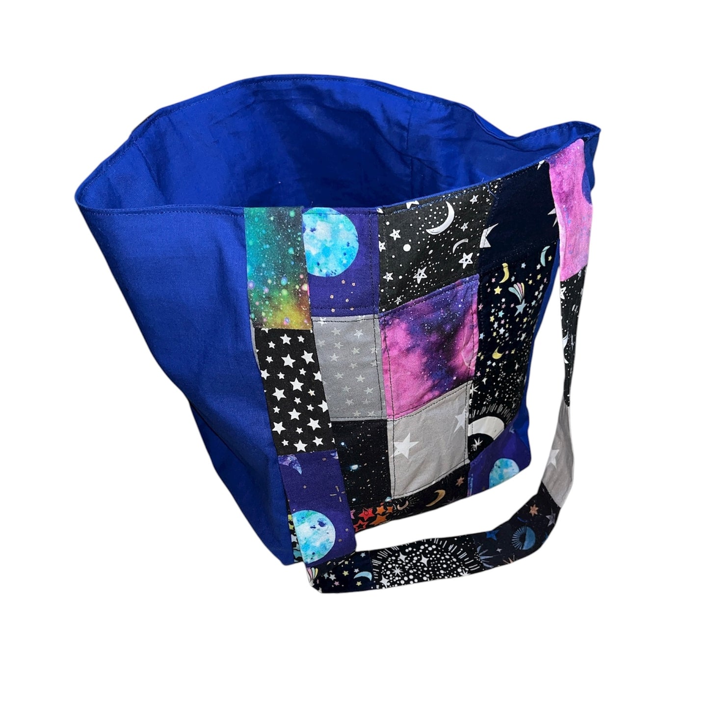 Star and moon patchwork bag