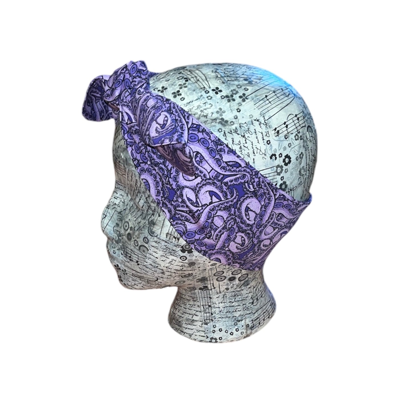 Purple tentacle self tie headband
