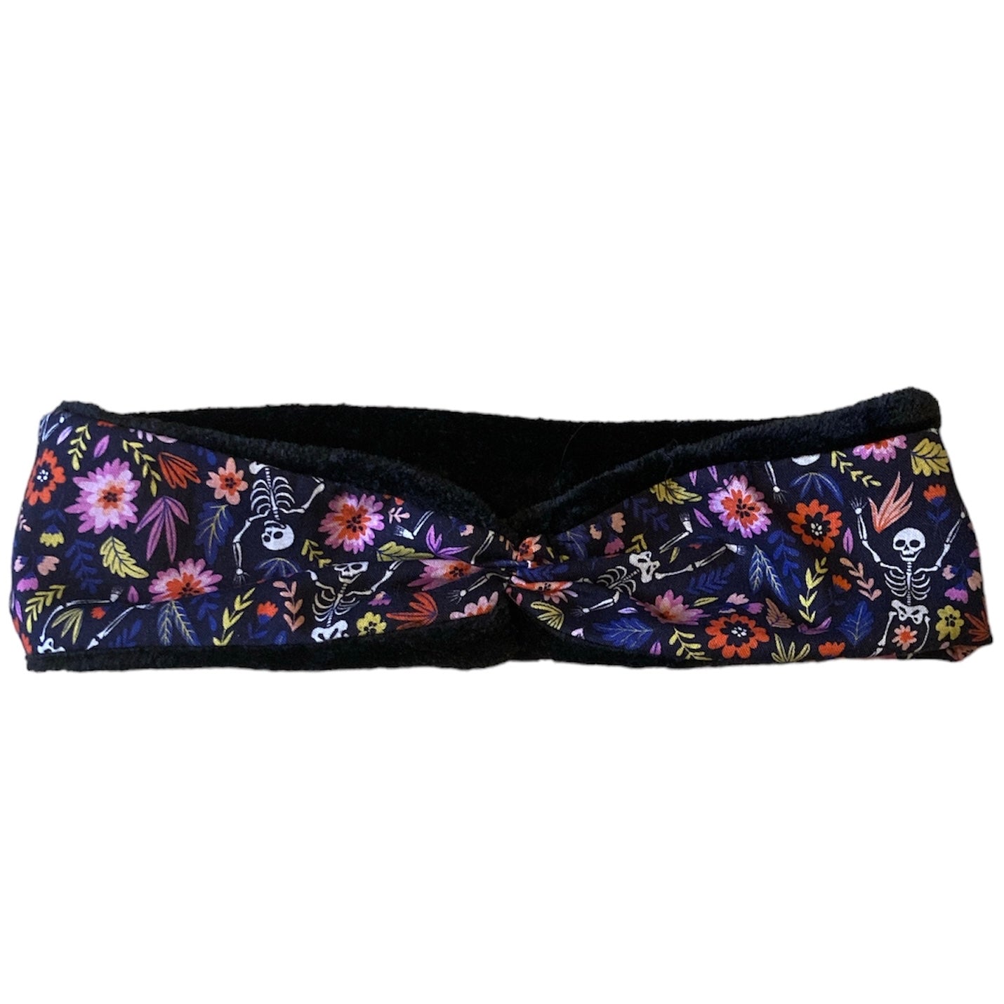Floral skeleton fleece lined Headwarmer