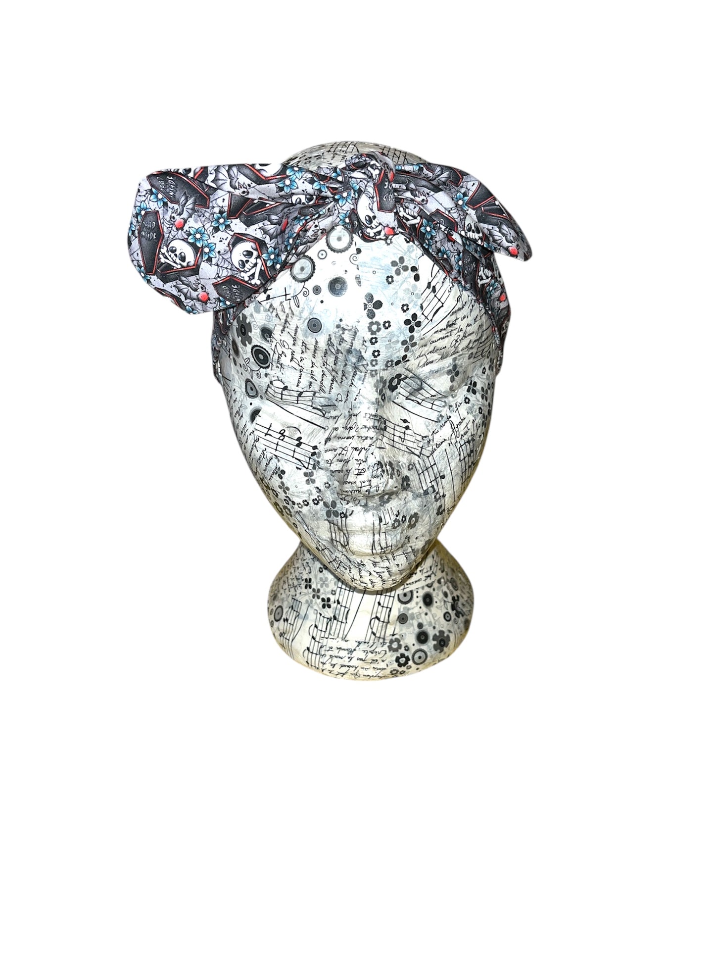 Dead Inside skull in coffin headband