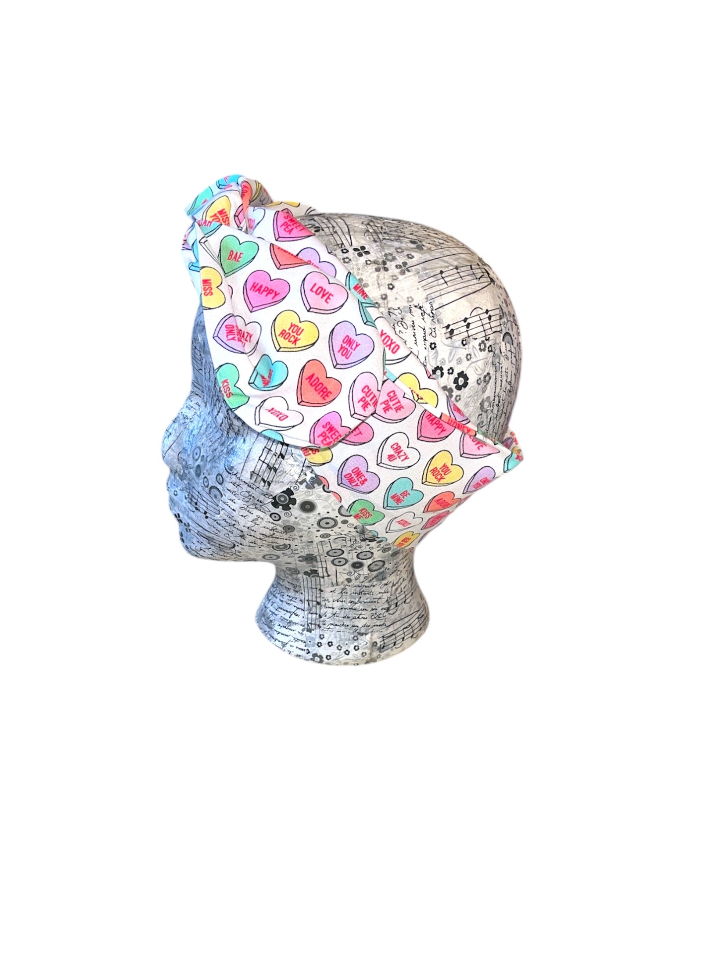 Heart sweets self tie or wired headband