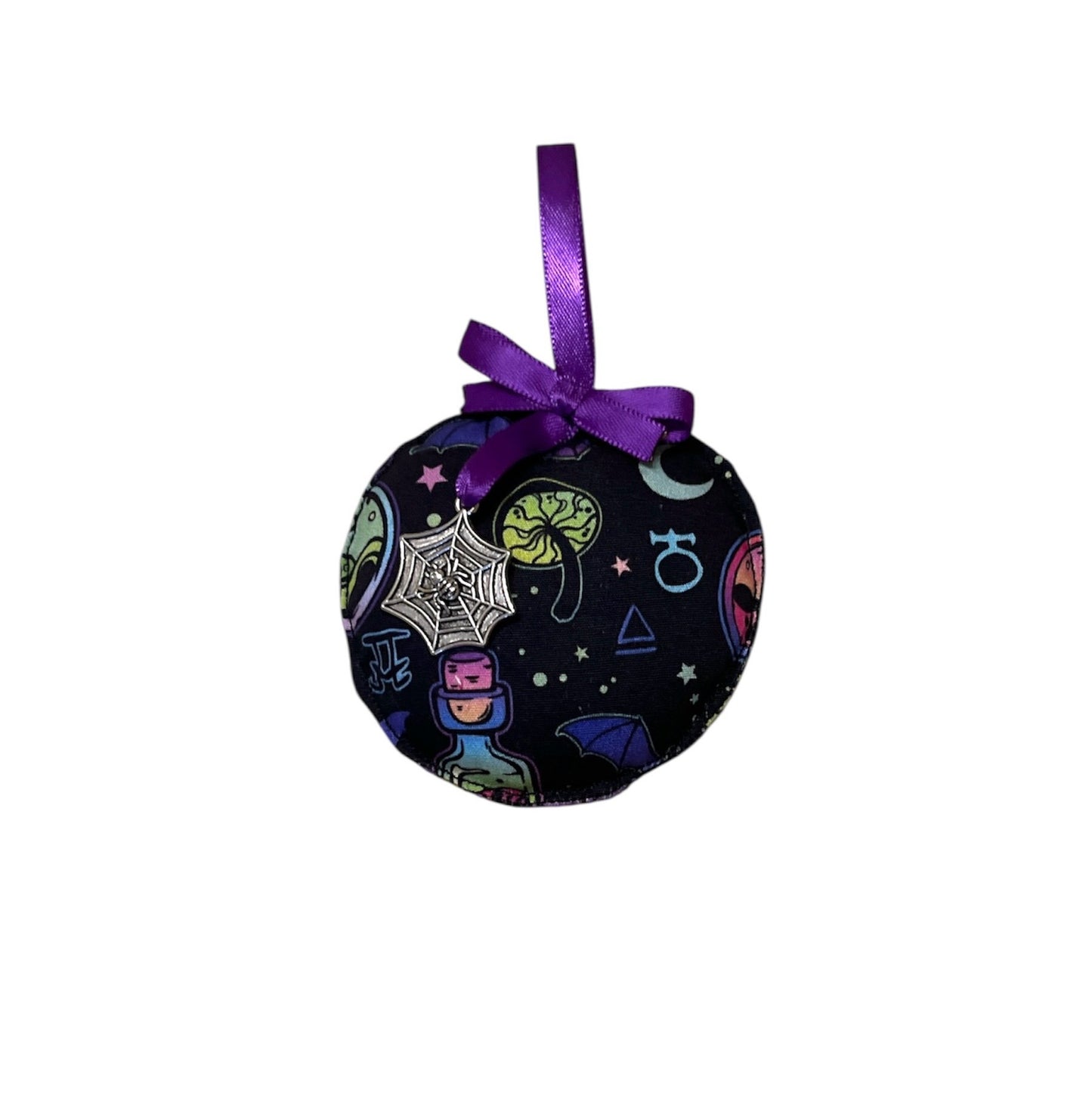 Spooky fabric baubles