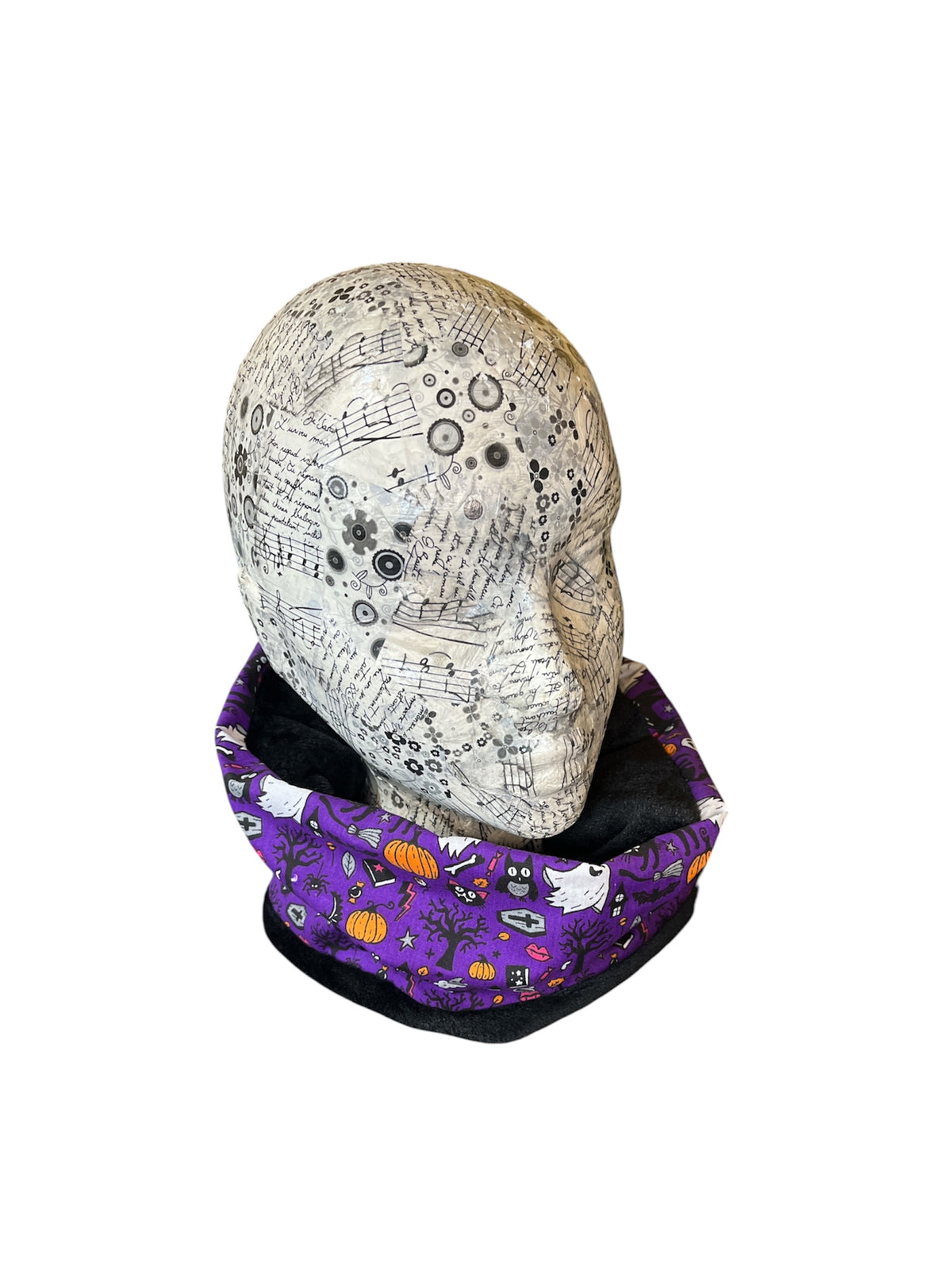 Purple Halloween fleece lined snood