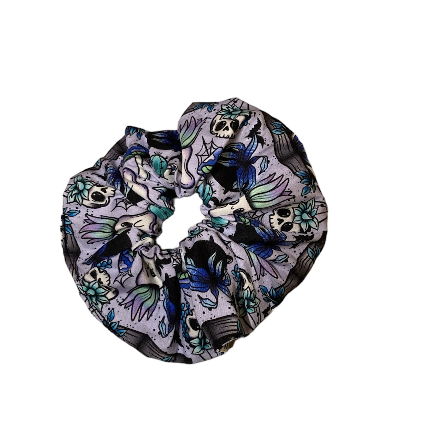 Spooky plant pattern cotton scrunchies