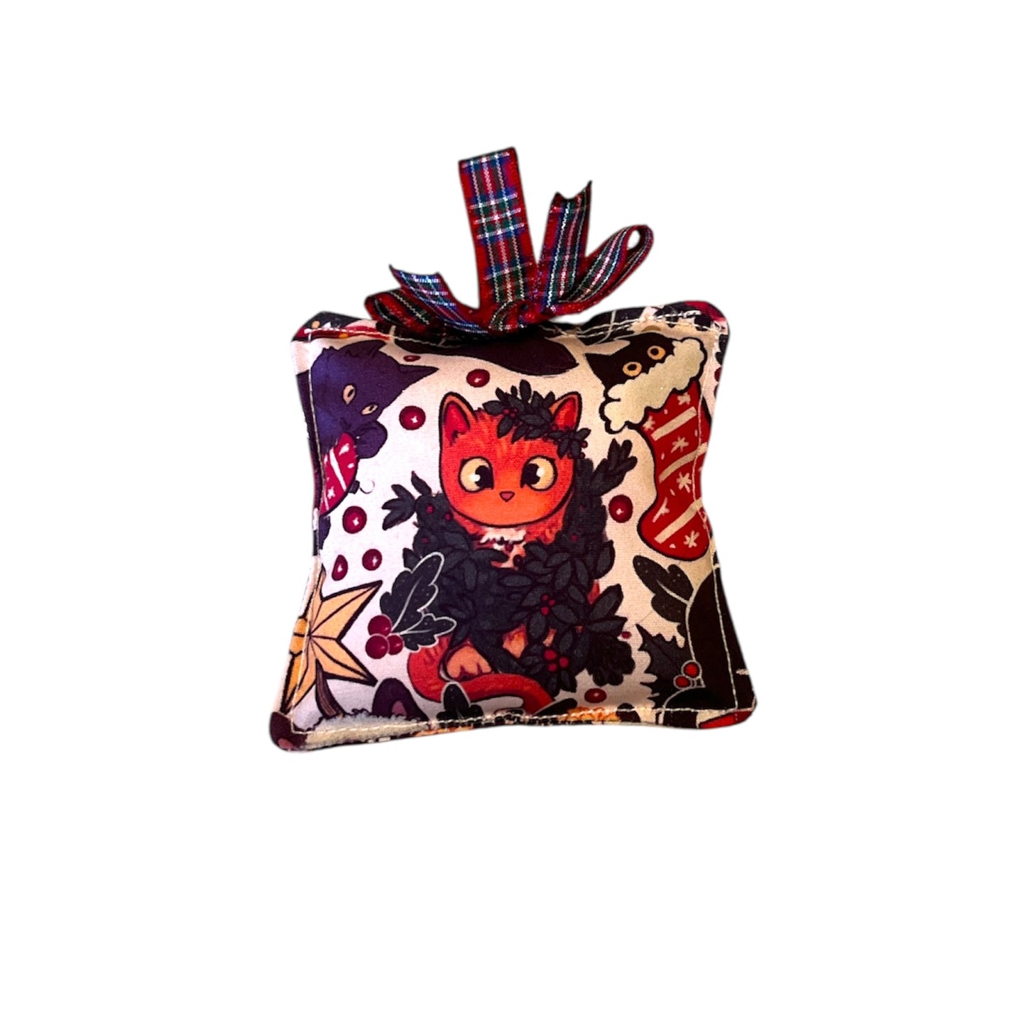 Festive fabric baubles