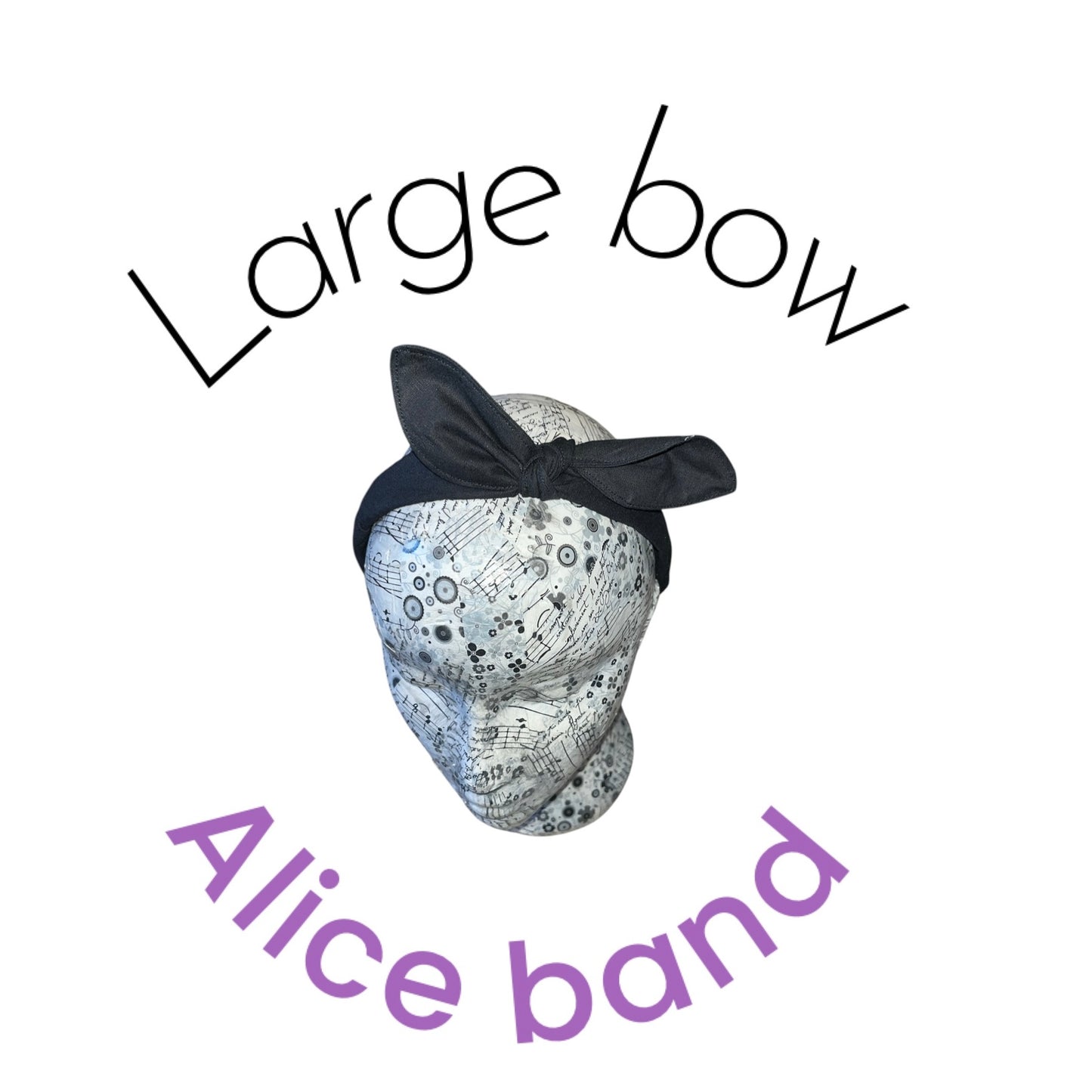 Navy Daisy patterned Alice band