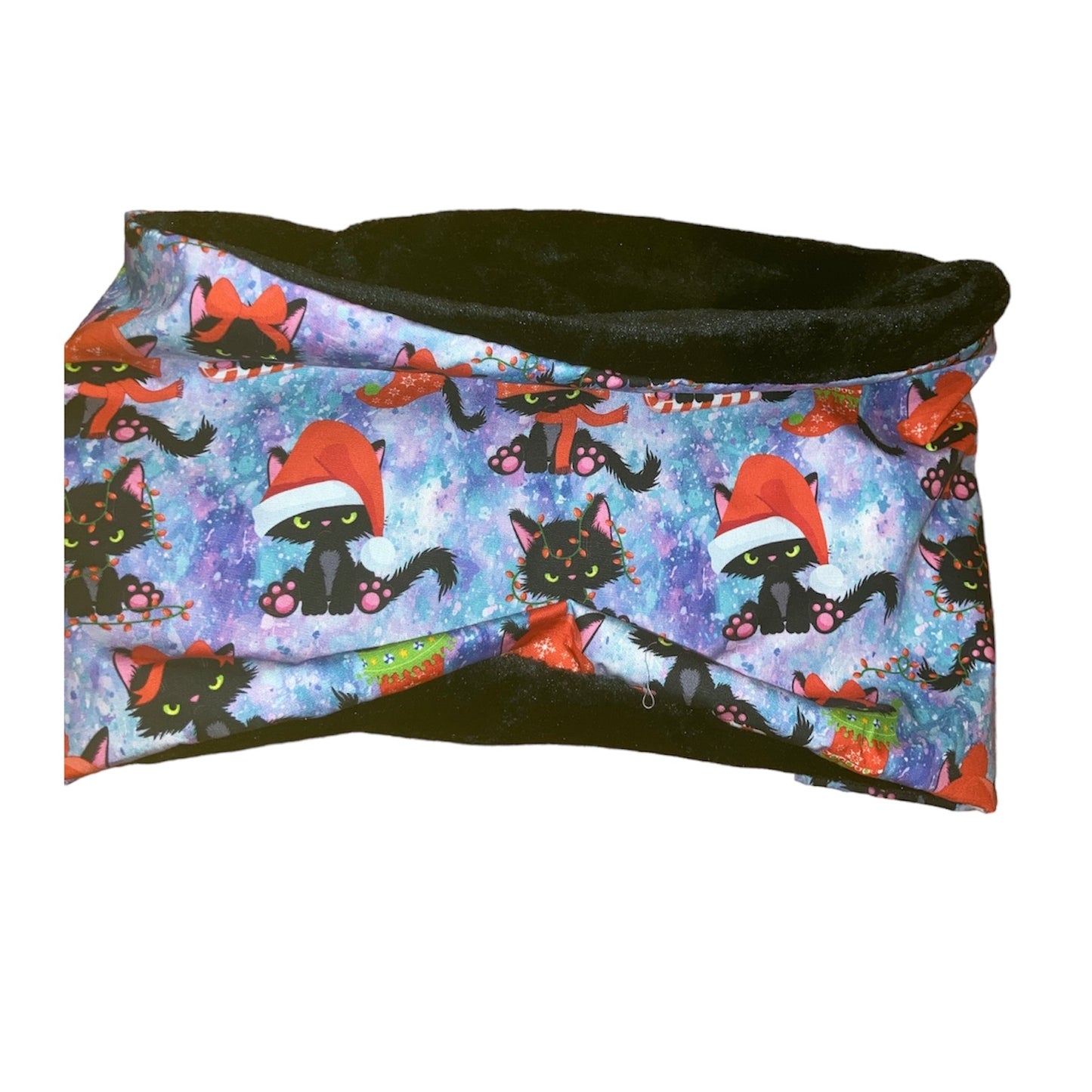 Grumpy Christmas cat fleece lined snood