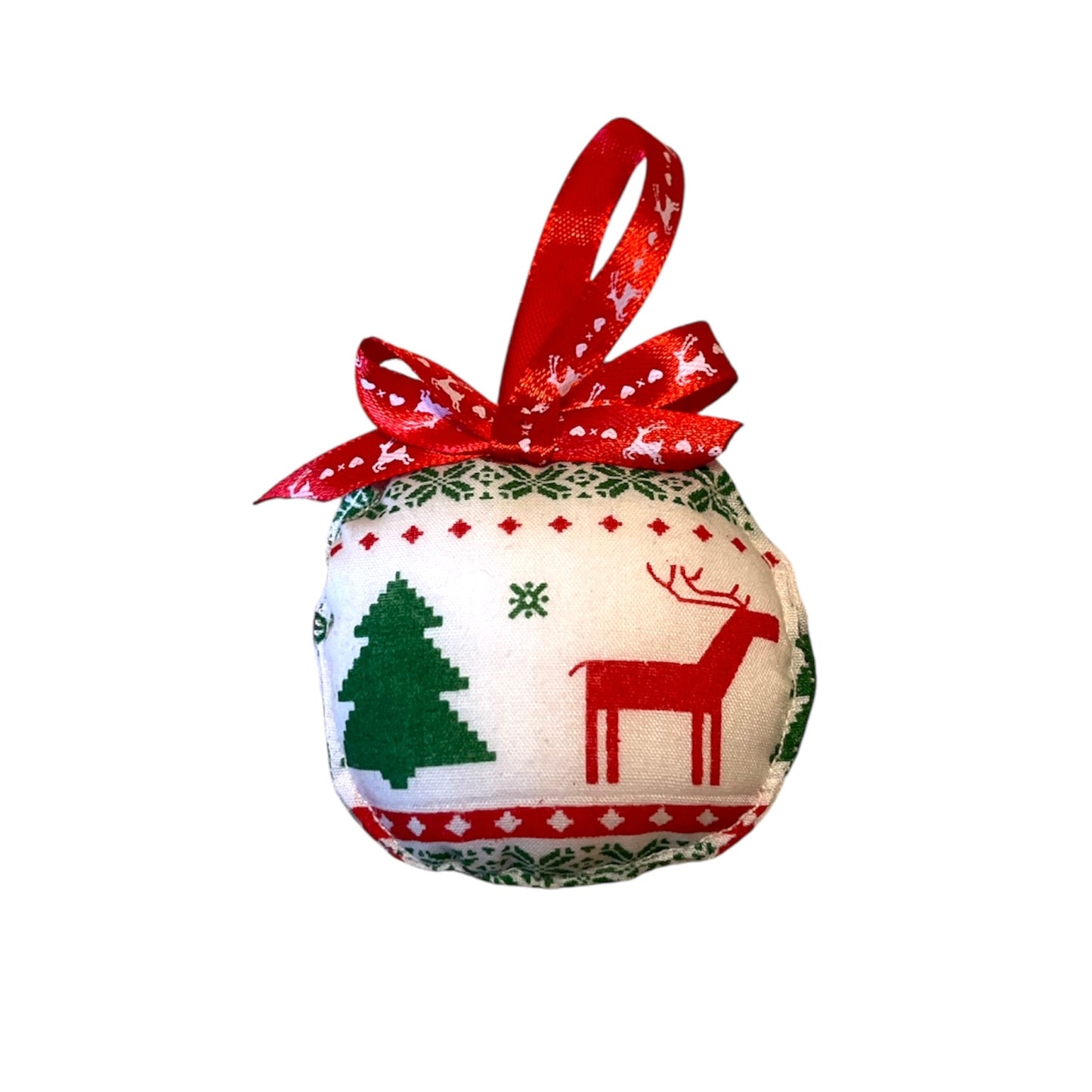 Festive fabric baubles