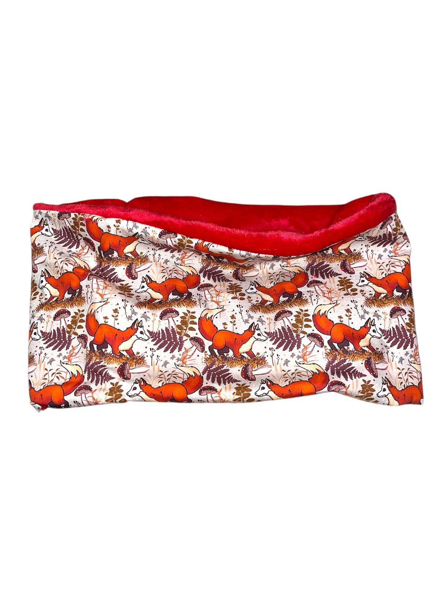 Familiar fox red fleece lined snood