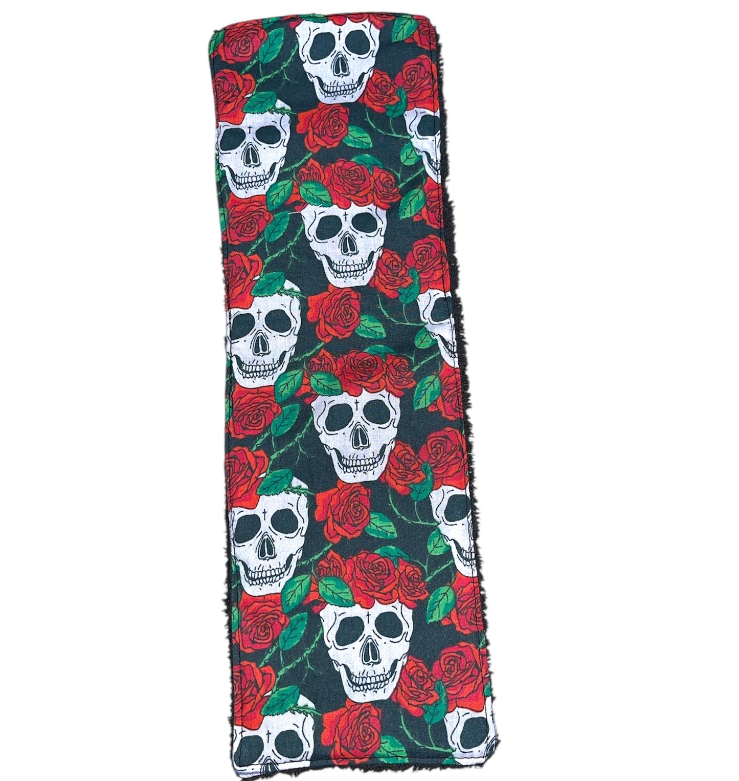 Skull and rose towelling backed reusable baby set