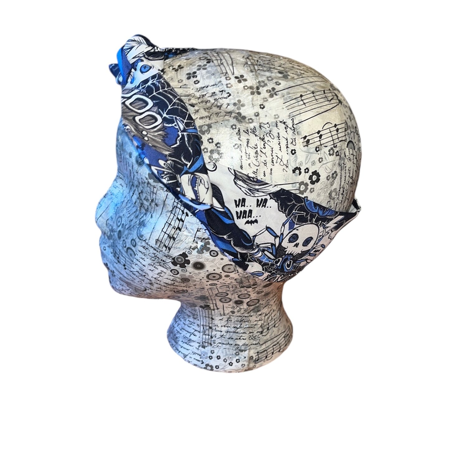 Classic horror blue and white headband