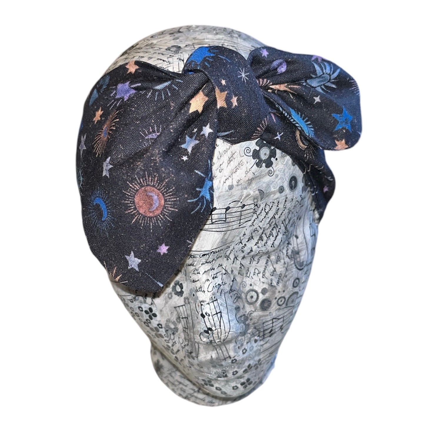 Star & moon self tie headband