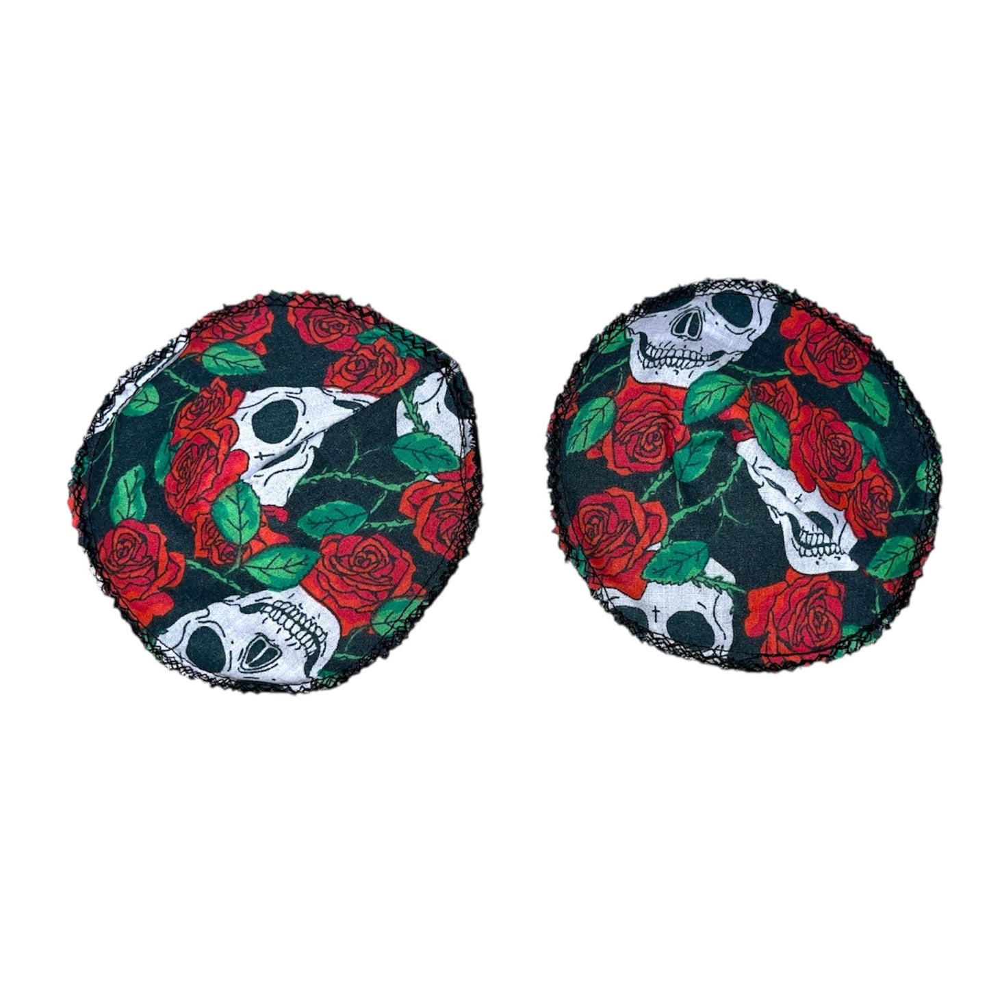 Skull and rose towelling backed reusable baby set