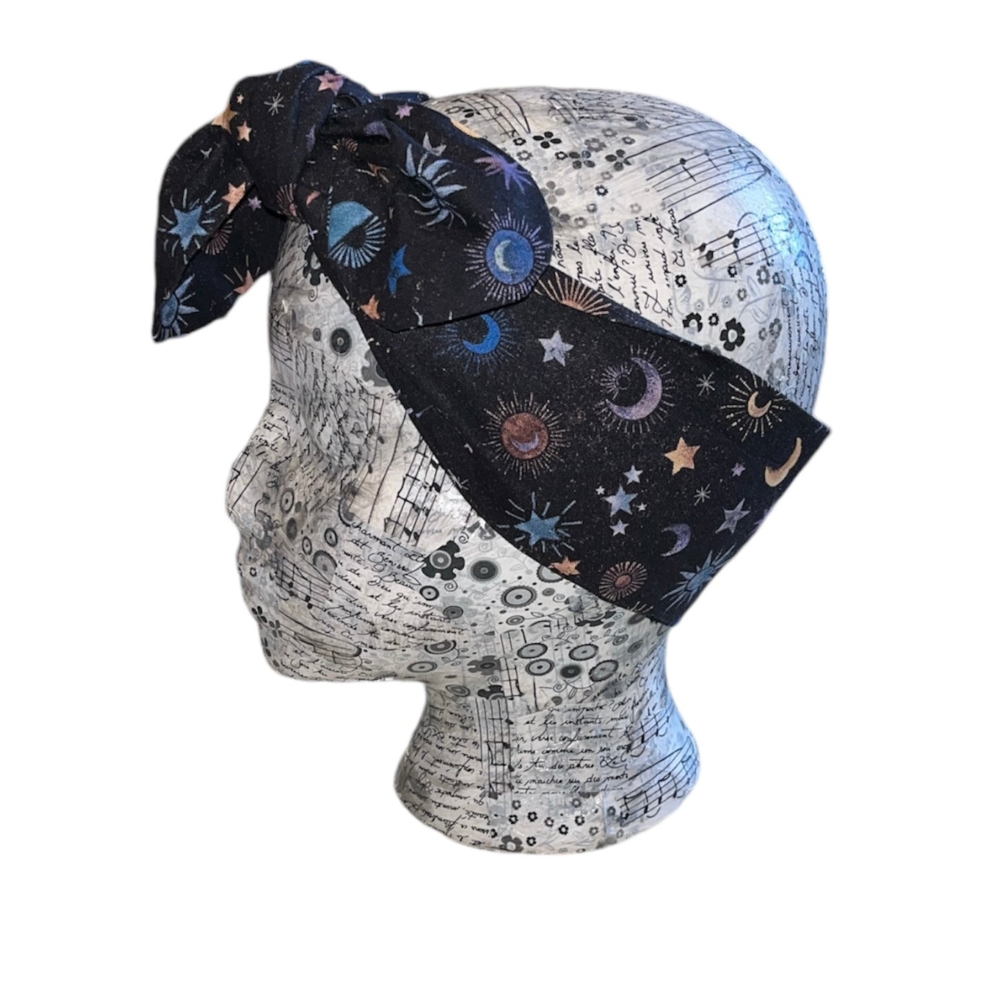 Star & moon self tie headband