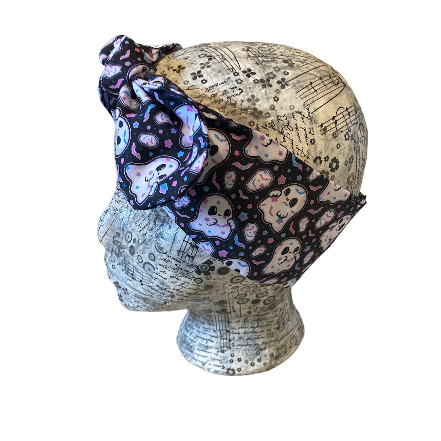 Cute ghost self tie headband