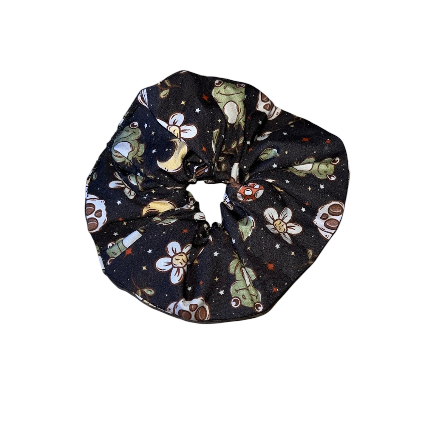 Cottage core frog scrunchies