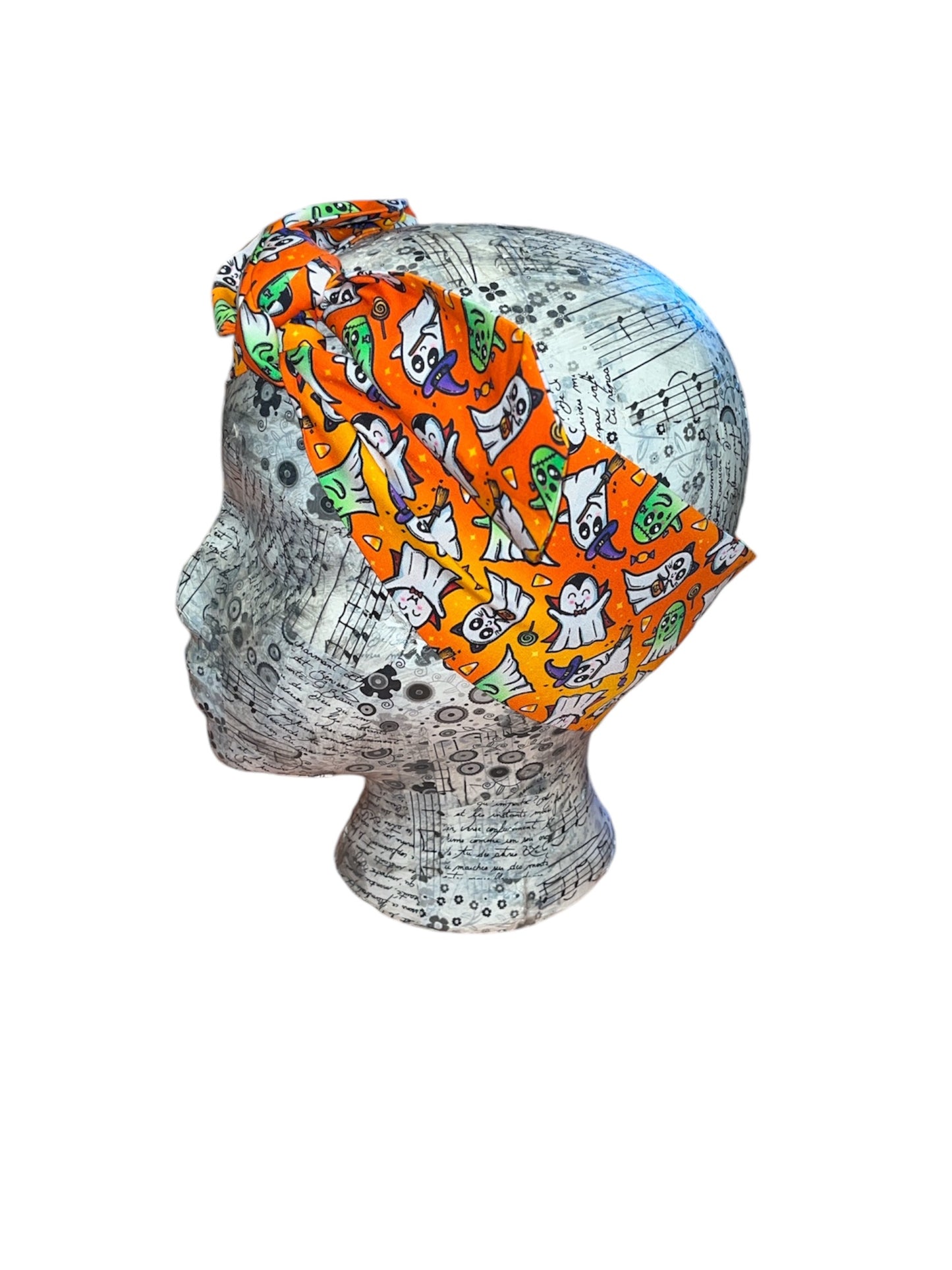 Trick or treat ghost self tie headband