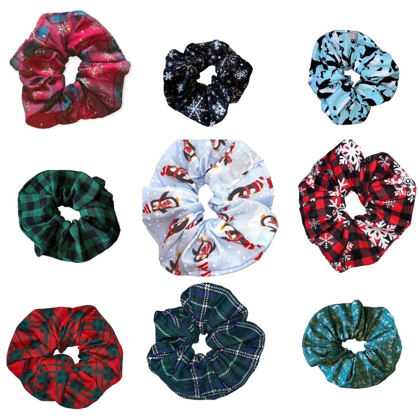 Wholesale festive Christmas scrunchies