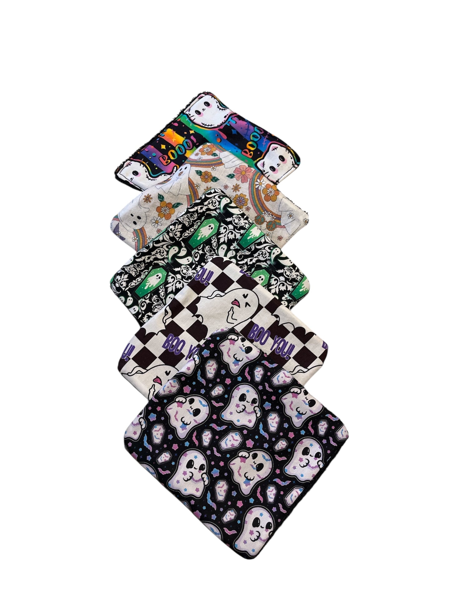 Sets of reusable wipes (black towelling)
