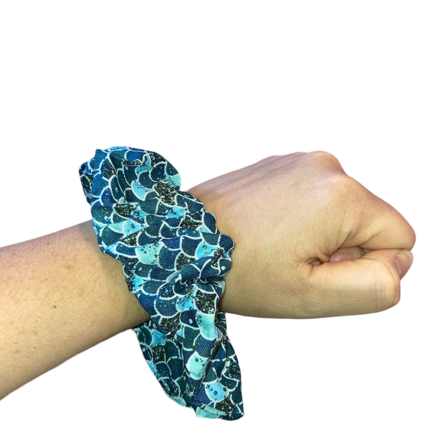 Mermaid scale scrunchies
