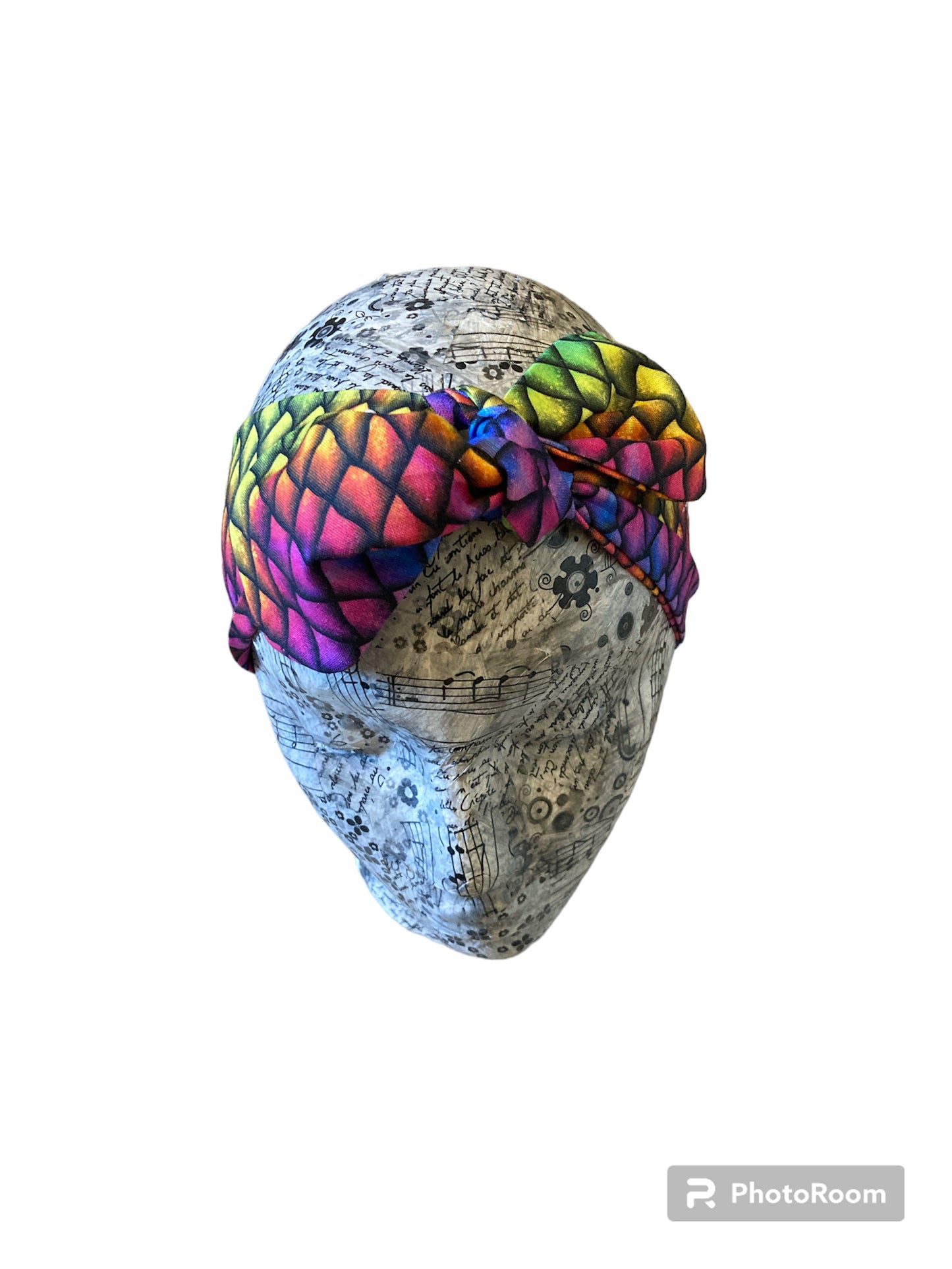 Rainbow dragon scales headband