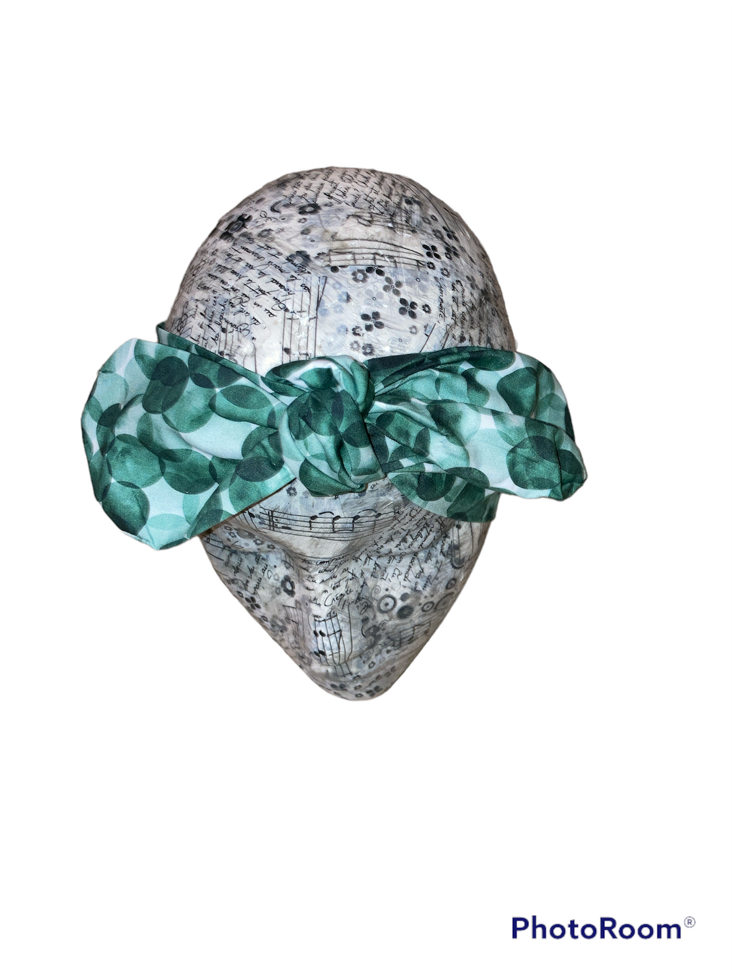 Green circle pattern headband