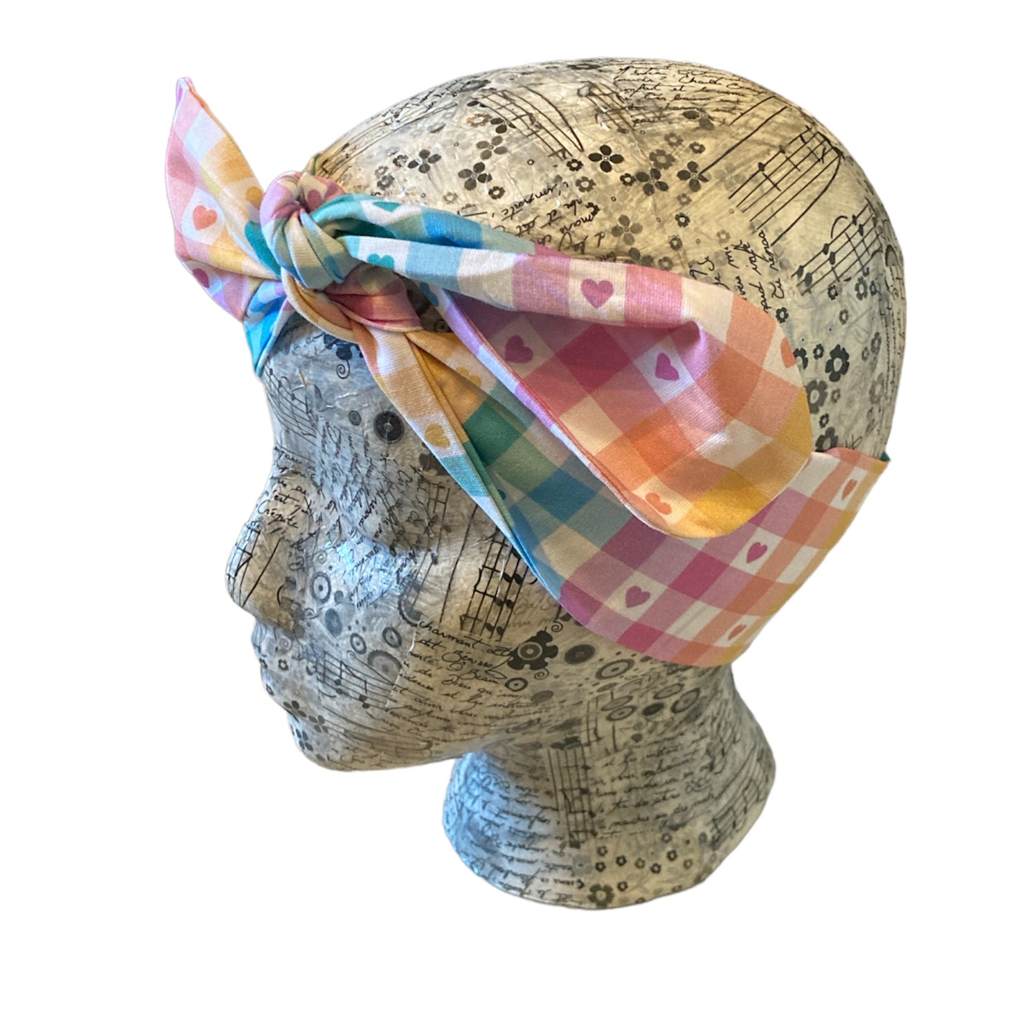 Pastel gingham headband