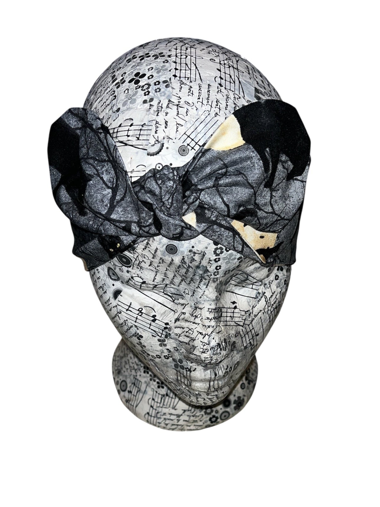 Black cats and moon self tie headband