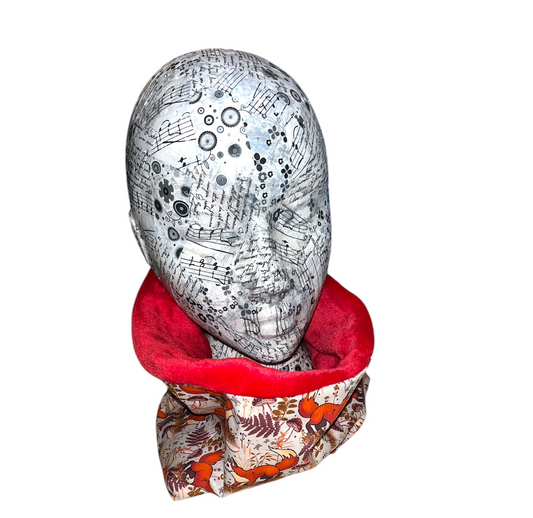Familiar fox red fleece lined snood