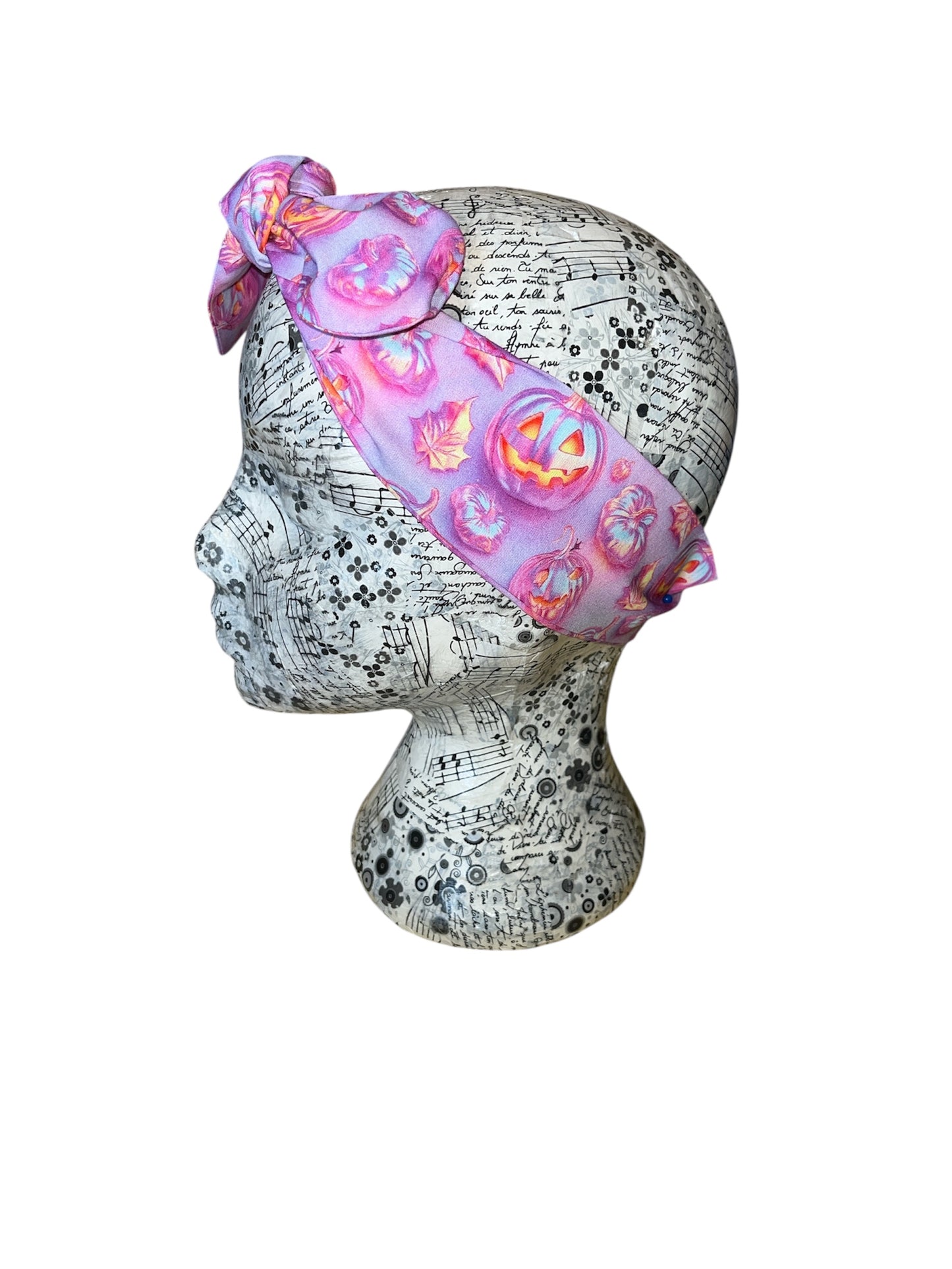 Pink pumpkin headband