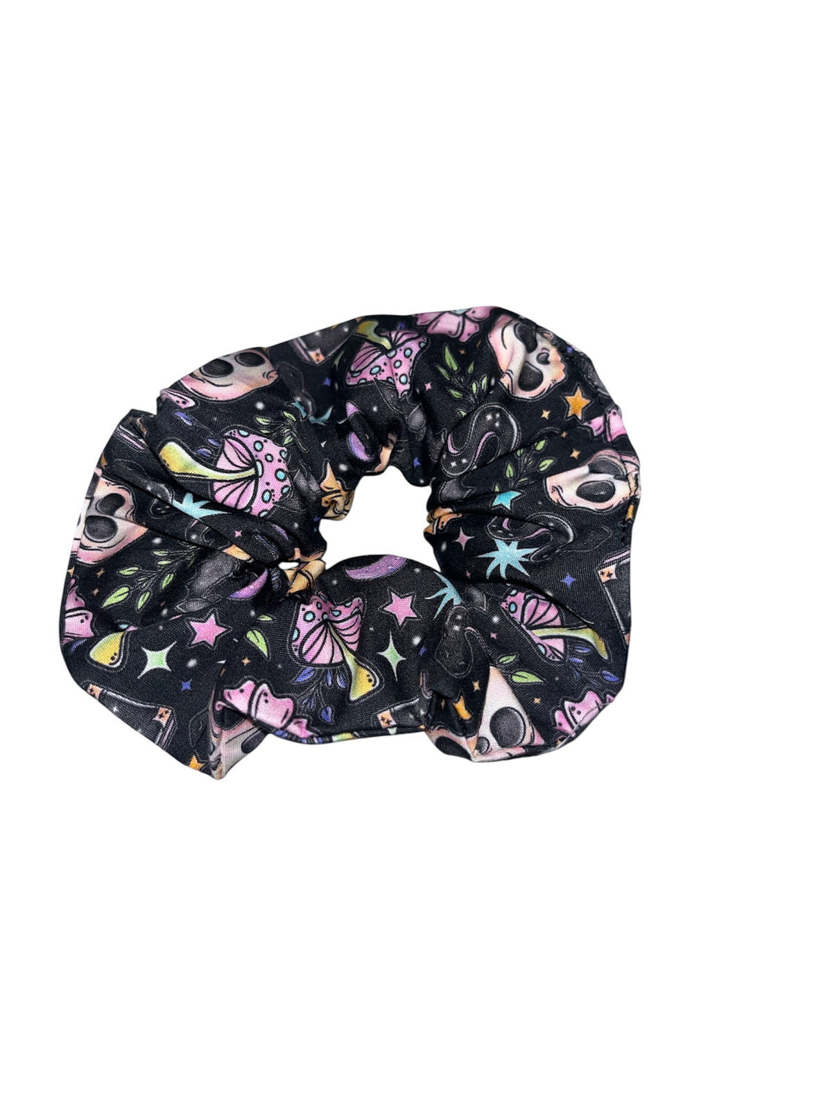 Witchy patterned cotton scrunchies