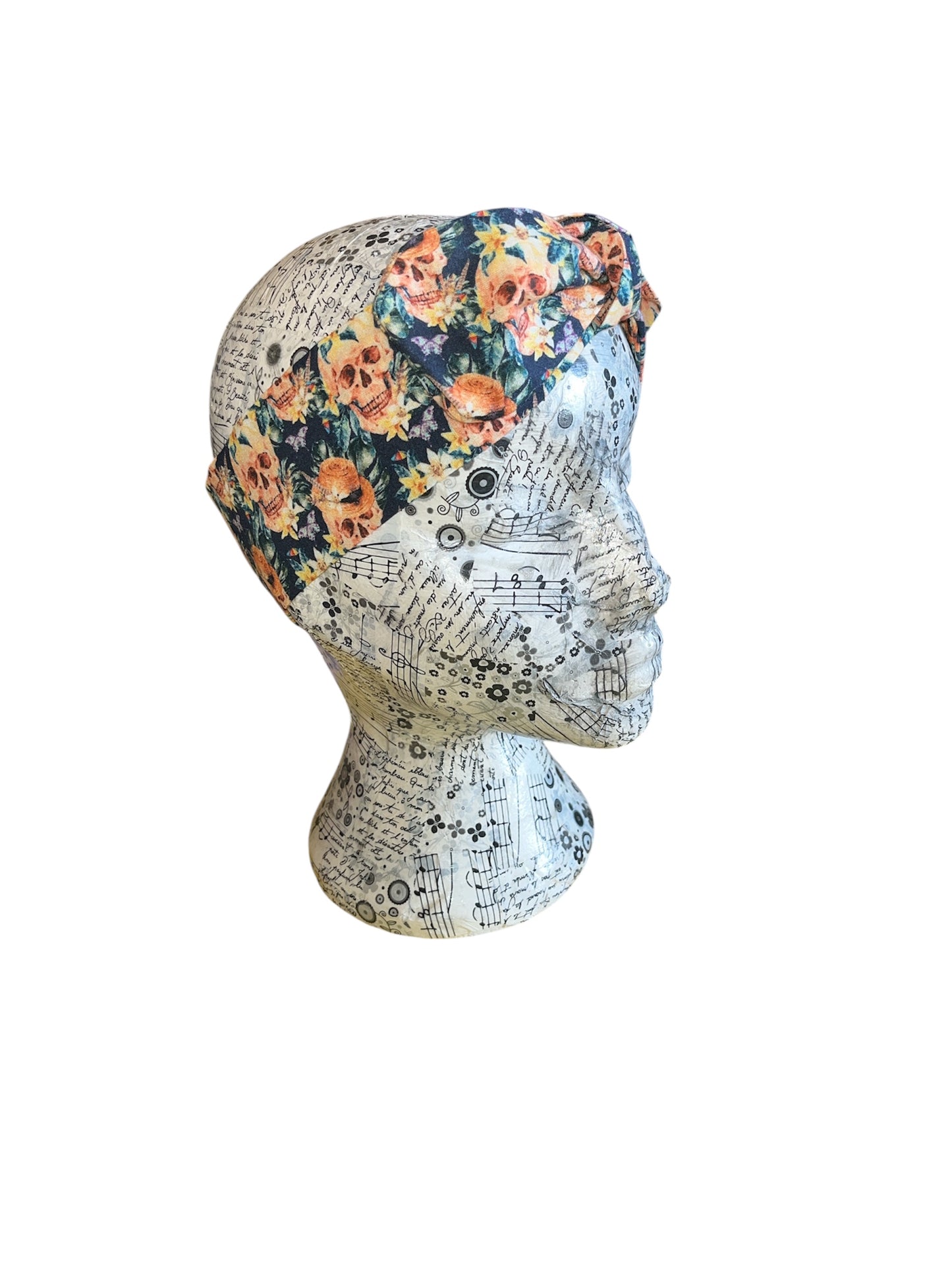 Summer floral skulls headband