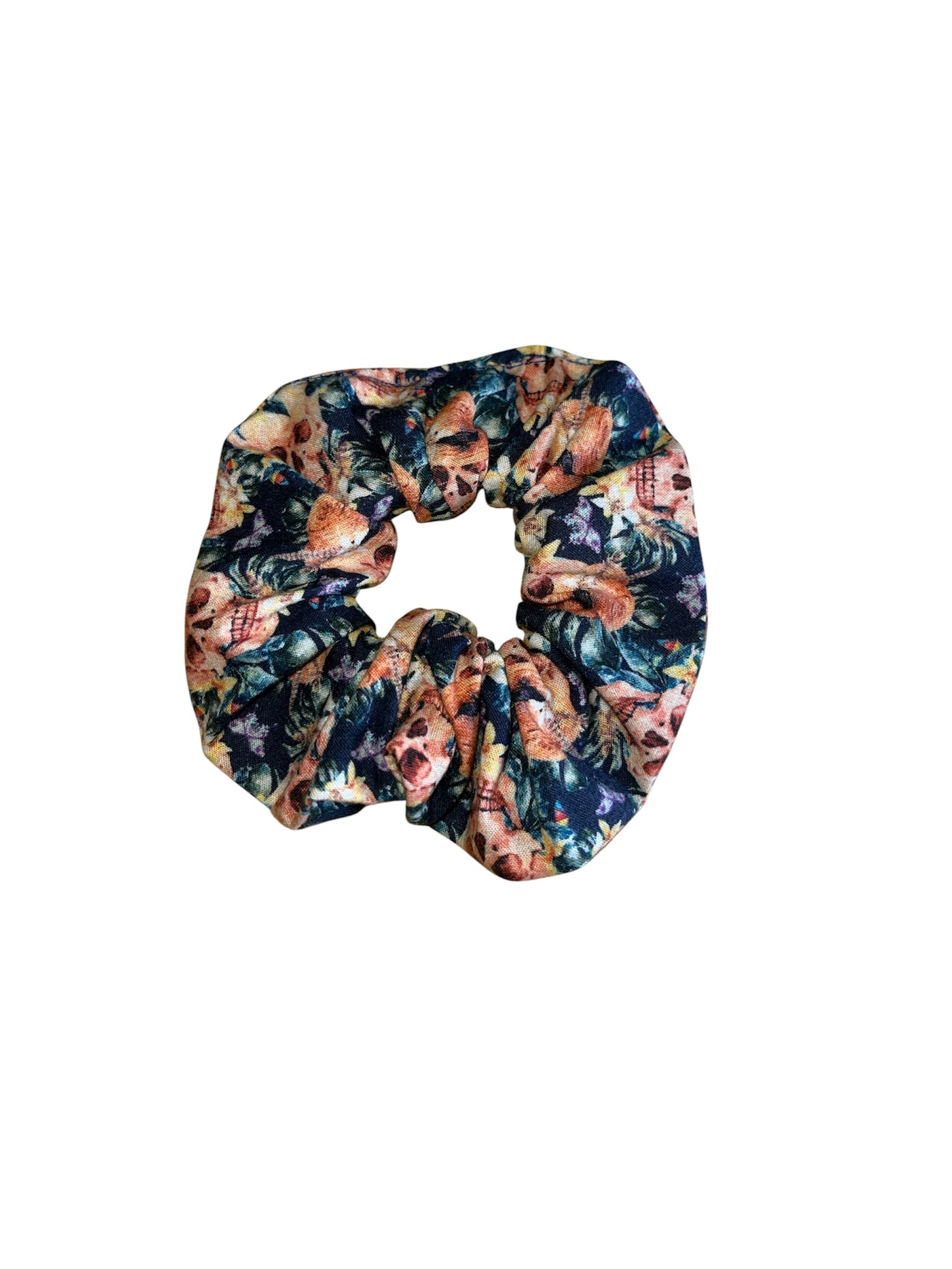Summer floral skull Scrunchie