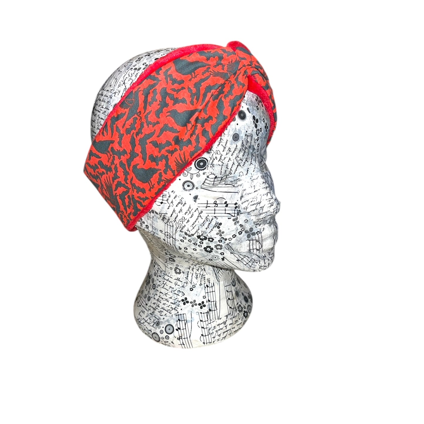 Crow and bat red Headwarmer