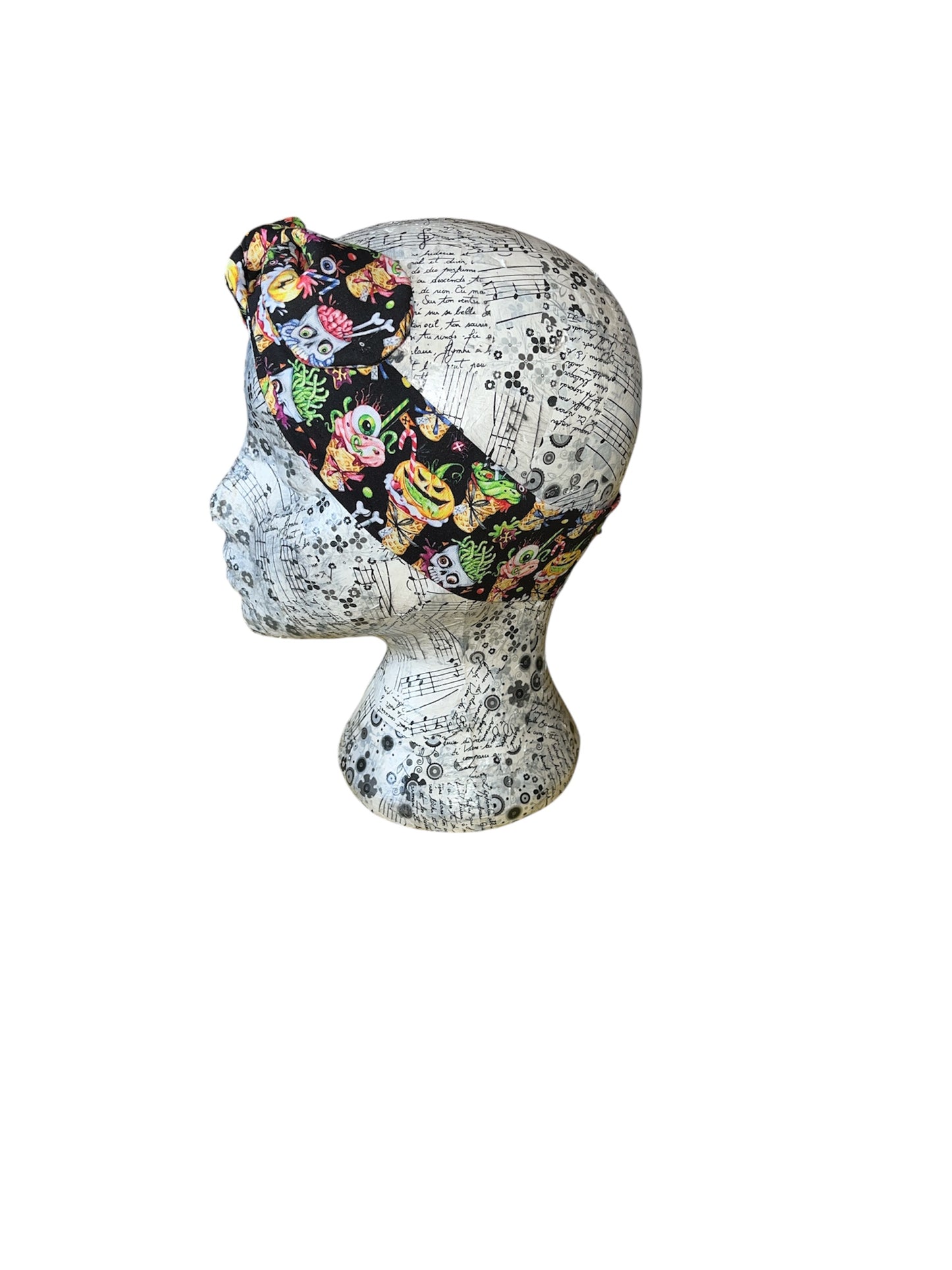 Spooky ice cream self tie headband