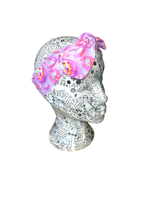 Pink pumpkin headband