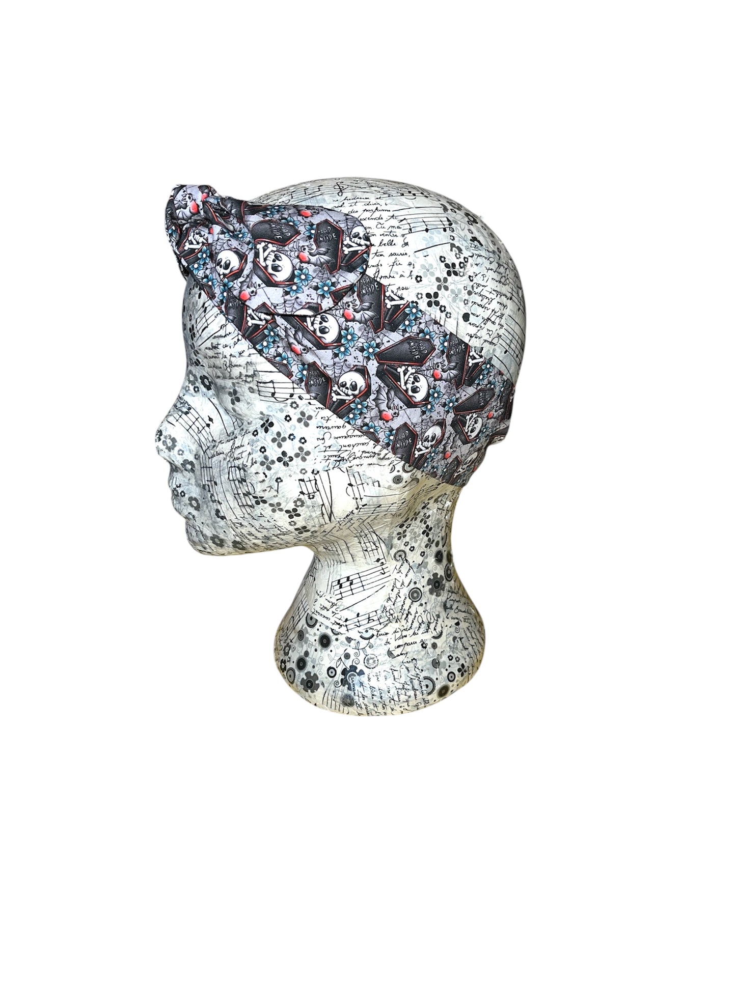 Dead Inside skull in coffin headband