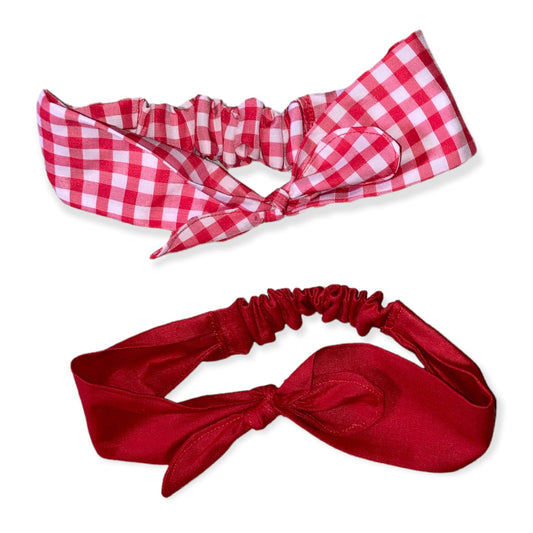 School colours elasticated headbands