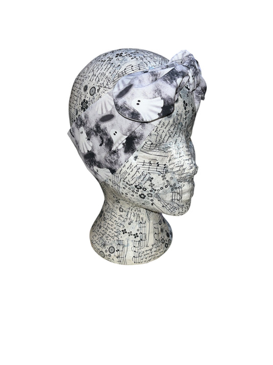 Foggy ghost self tie/ wired headband